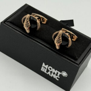 Boutons de Manchette Luxe Serpent Argent