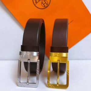 Ceinture en Cuir Lisse Premium – Boucle Ardillon Signature H